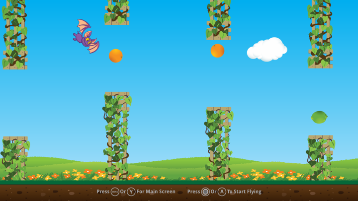 Screenshot #2 pour Flappy Fruit Bat : Endless Flying Game