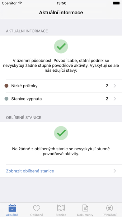 Stavy a průtoky Screenshot