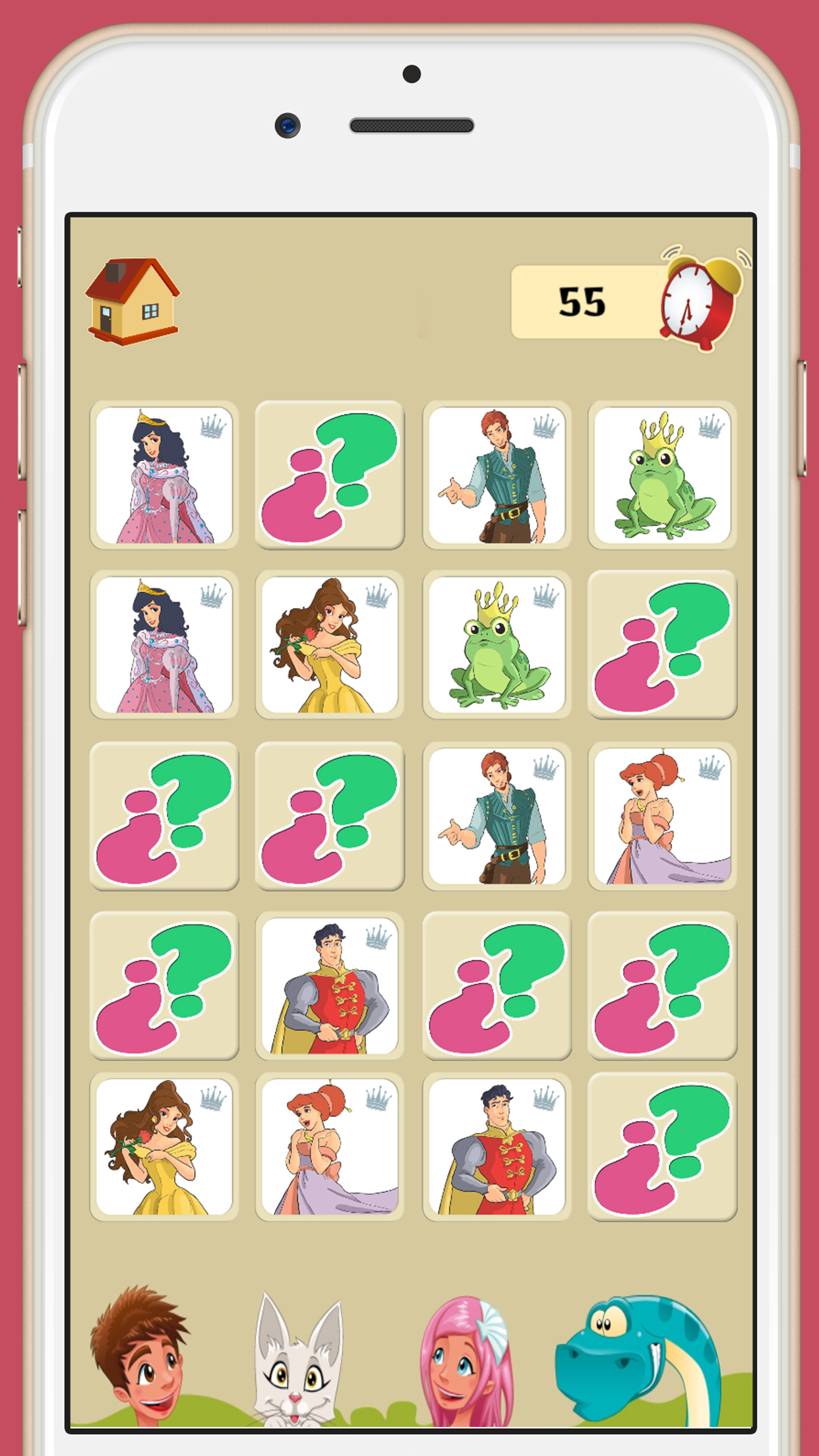 Memory game princesses: learning game of brian training for girls and boys screenshot 3
