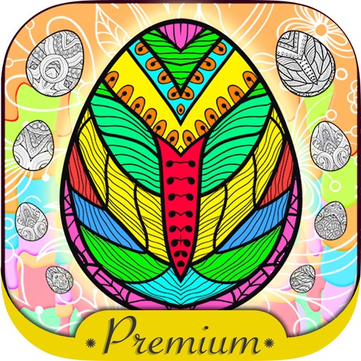 Easter mandalas coloring book Secret Garden colorfy game for adults - Premium icon