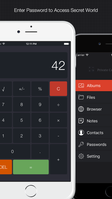 Screenshot #1 pour Private Calculator - Privé Bestanden Verstopper, Geheime Foto/Video Browser & Images Downloader