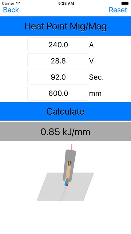 Welding Heat Point Calc