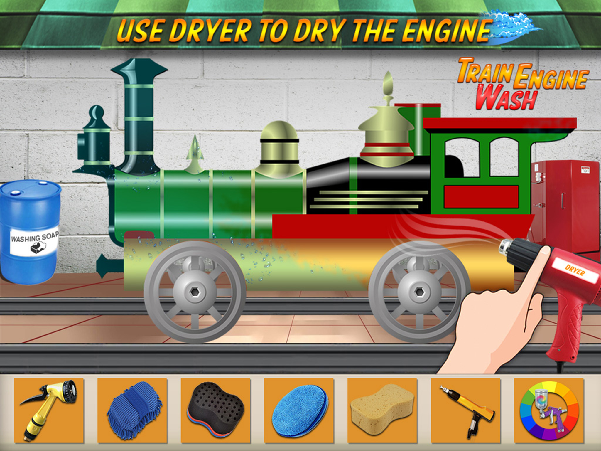 Train Engine Wash : Toddler Train Sim
