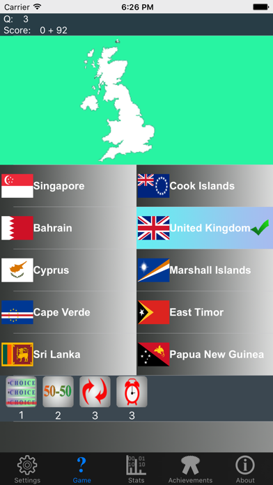 Screenshot #1 pour Ultimate Country Maps Trivia