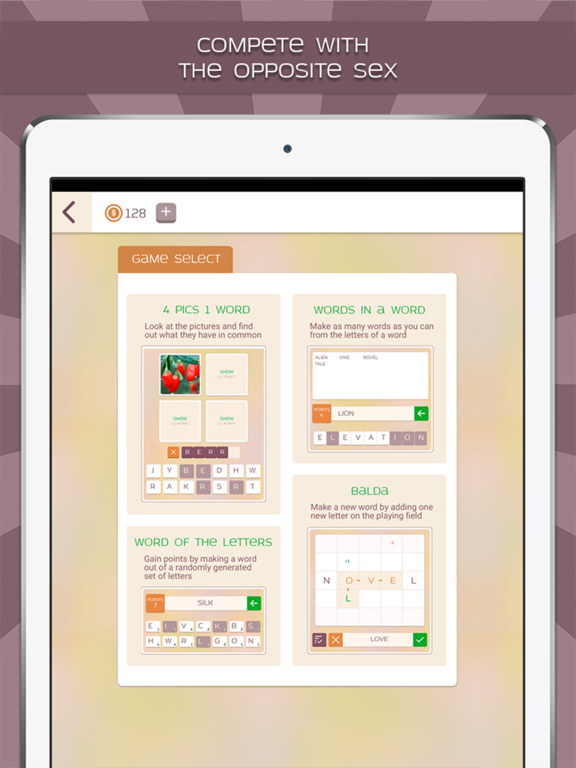Screenshot #4 pour Battle of the Sexes. Word Puzzle Game