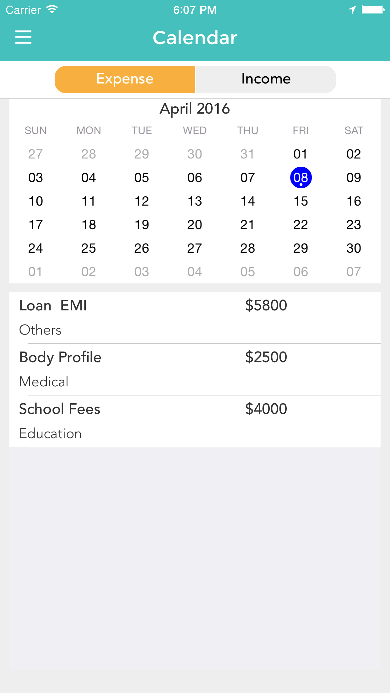 Expense Planner screenshot 3