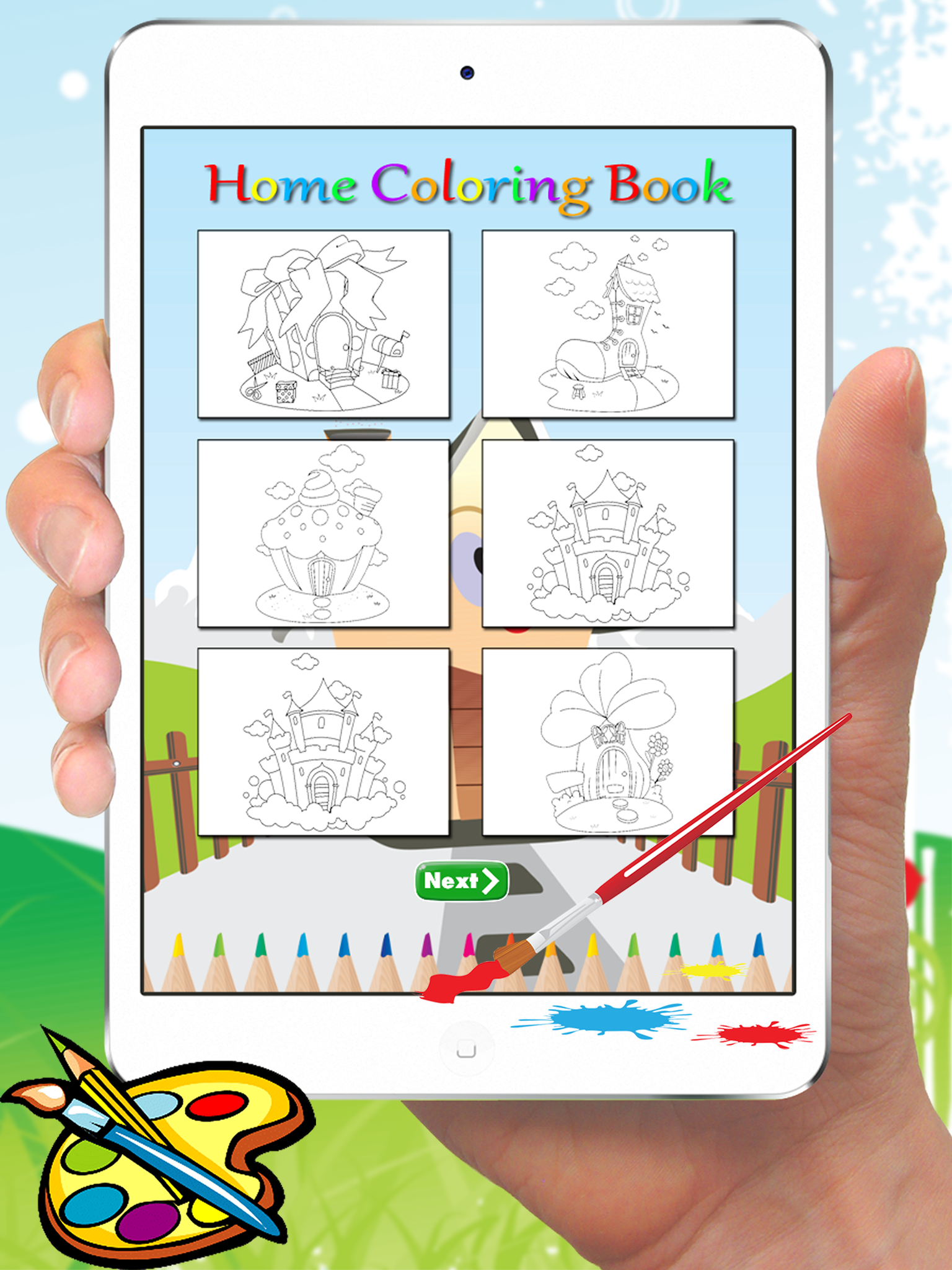 Dream House Coloring Book - Home Drawing for Kid free Games screenshot 7