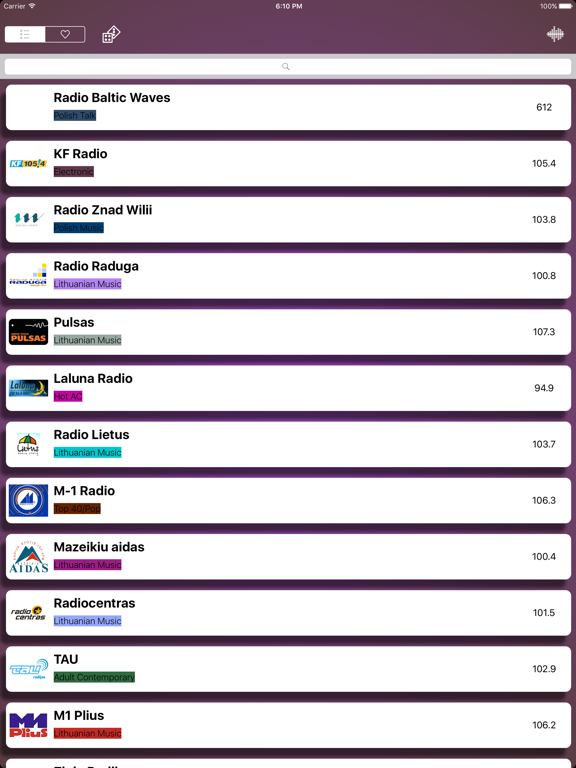 Screenshot #6 pour Lithuania Radio Live Player - Radiola - Lietuviškas radijas / Lithuanian Radio