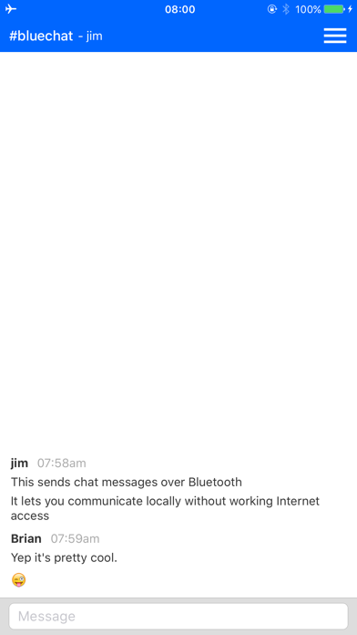 #bluechat iPhone screenshot 1 - Social Networking app