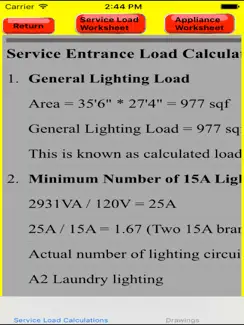Electrical Load Calculator & Electrical Plan Example iPad image 2