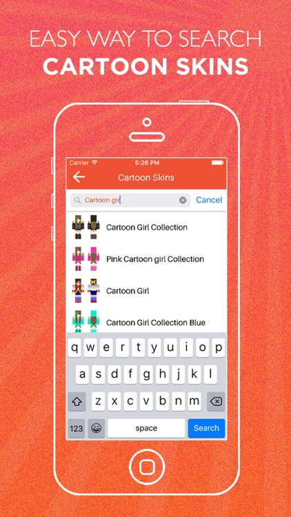 PE Cartoon Skins for Minecraft Game