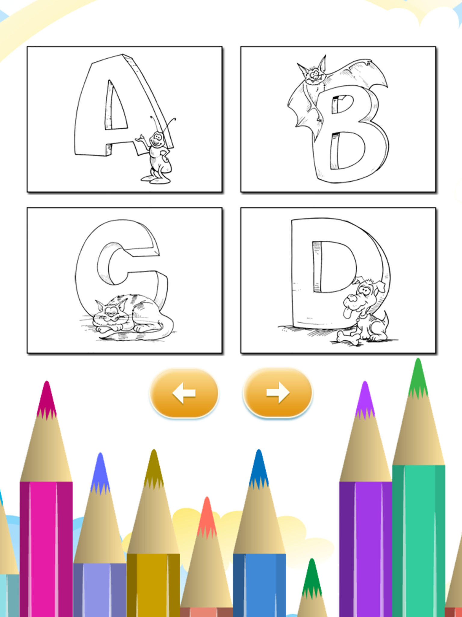 ABC Alphabet Coloring Books for Kindergarten & Preschool