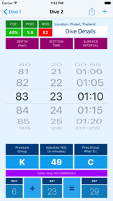 Dive Plan screenshot