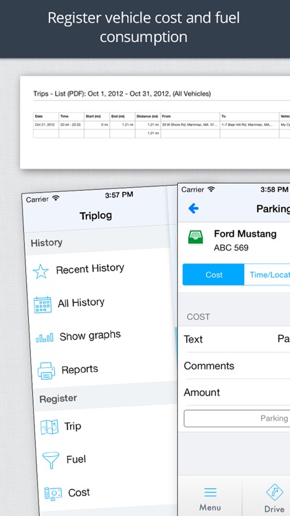 Triplog - Track your Gas Mileage (mpg), Trips and Costs - Get your Tax Deductions correct! screenshot-3