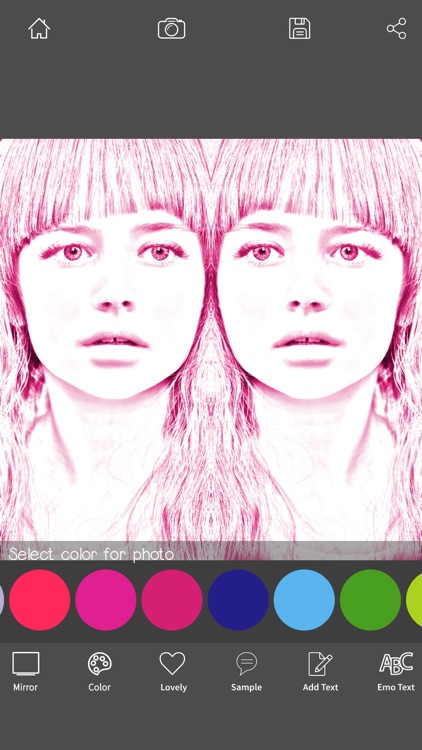 Sketch pictures with mirror effects, photo editor free app - Sketch Mirror Effect
