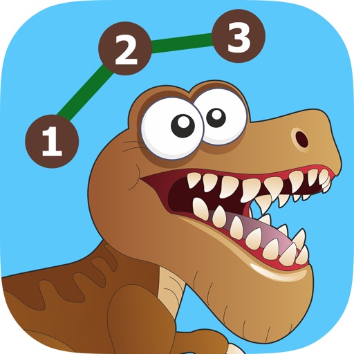 Dot To Dot Dinosaurs for kids - Fun Children's Educational Jigsaw Puzzle Games for Little Girls and boys age 3 + HD