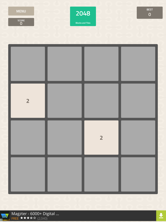 Screenshot #4 pour 2048 Blocks and Tiles