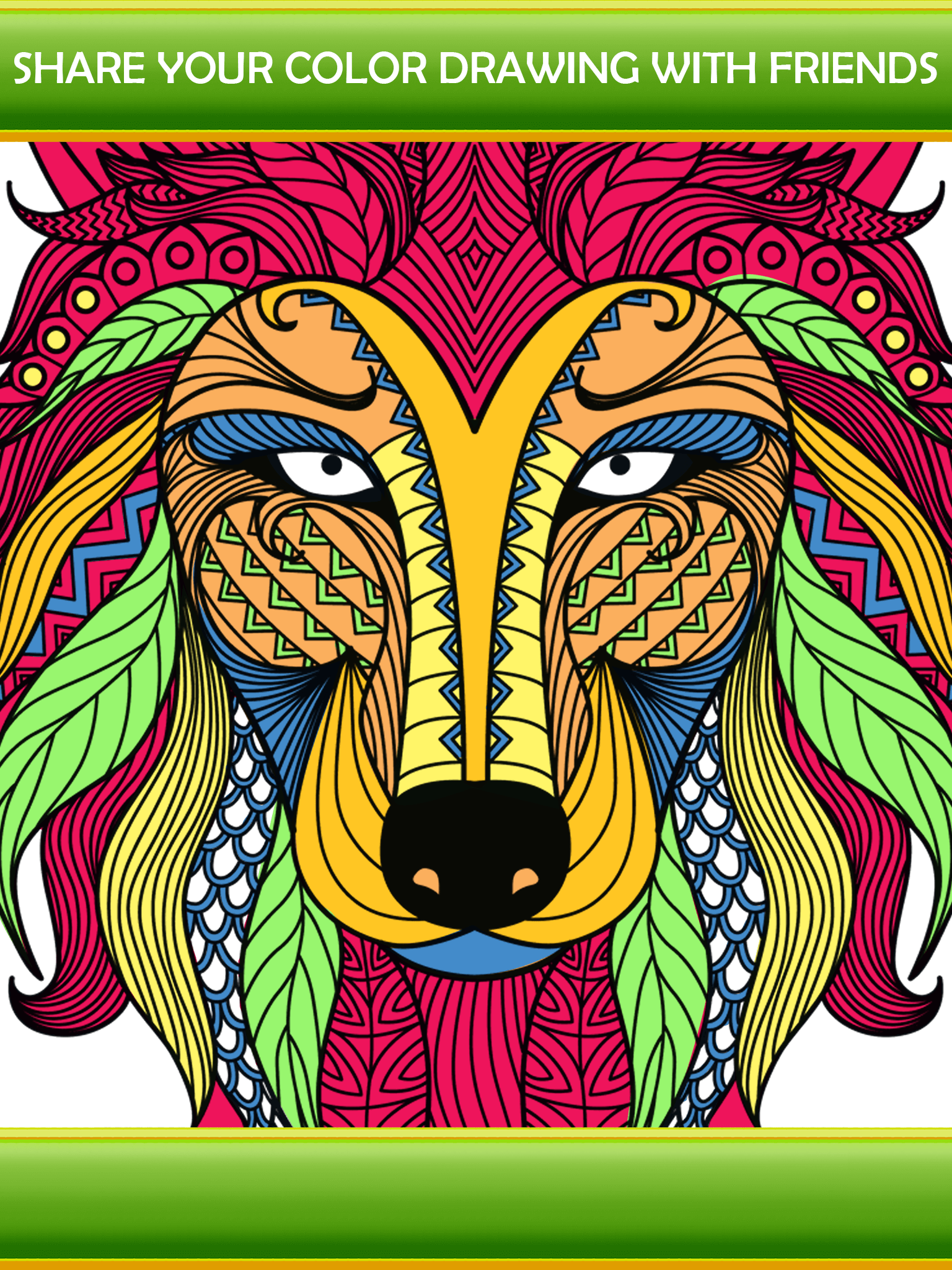 Animal Art Zen Designs - Relaxing Coloring Book for Adults screenshot 9