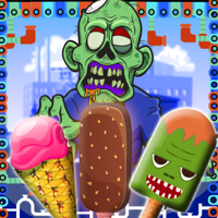 Zombie Ice Cream Factory Simulator - Learn how to make frozen snow conefrosty icee popsicle and pops for zombies in this kitchen cooking game