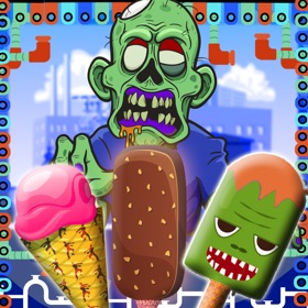 螢幕擷取畫面 (5) Zombie Ice Cream Factory Simulator - Learn how to make frozen snow cone,frosty icee popsicle and pops for zombies in this kitchen cooking game