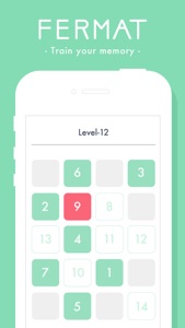 FERMAT, train your memory, free game of training your brain screenshot #1 for iPhone