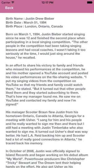 Photo Album App - Justin Bieber Edition iPhone Ekran Görüntüsü 3