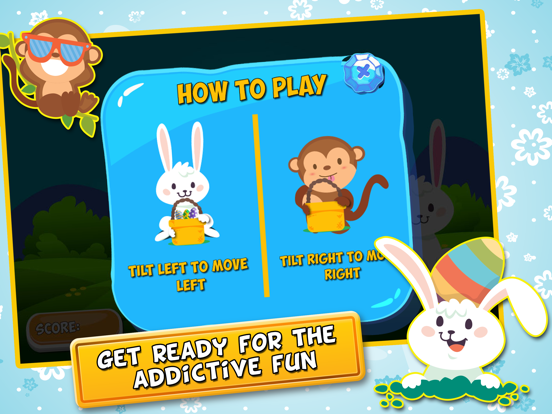 Egg Catcher lite-Play & Earn Score in this Free fun challenge basket game for kids iPad screenshot