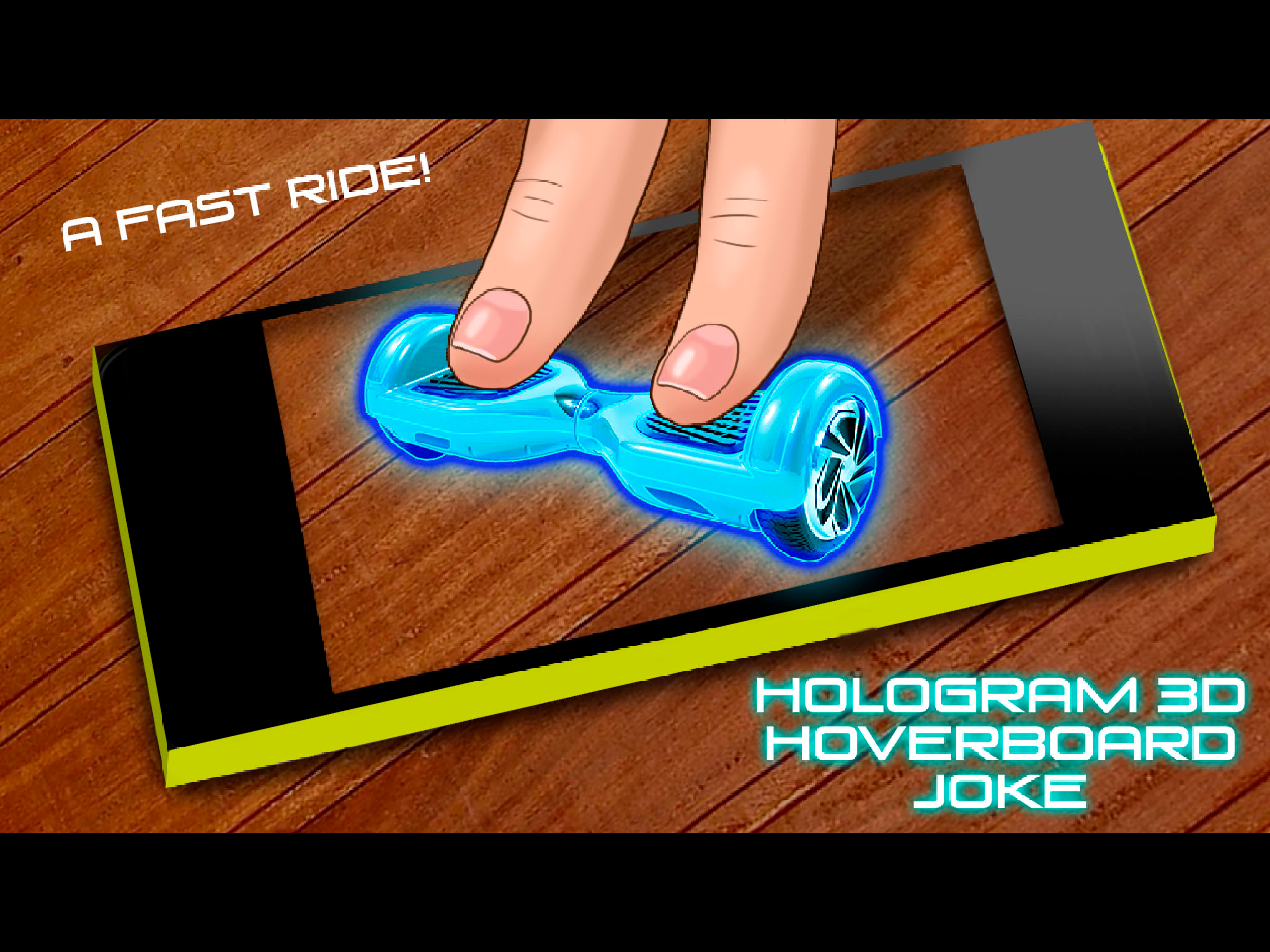 Hologram 3D Hoverboard Joke