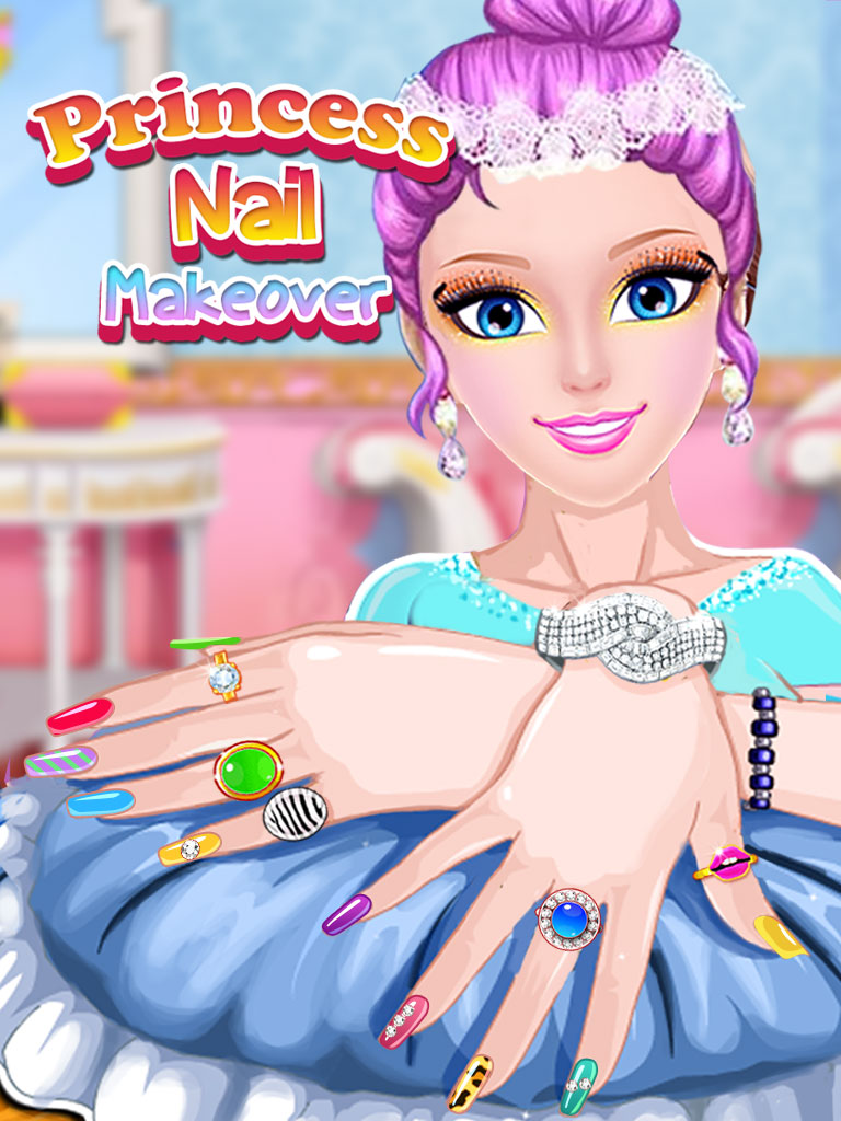 Princess Nail Salon - Makeup, Dressup and Makeover Girls Games