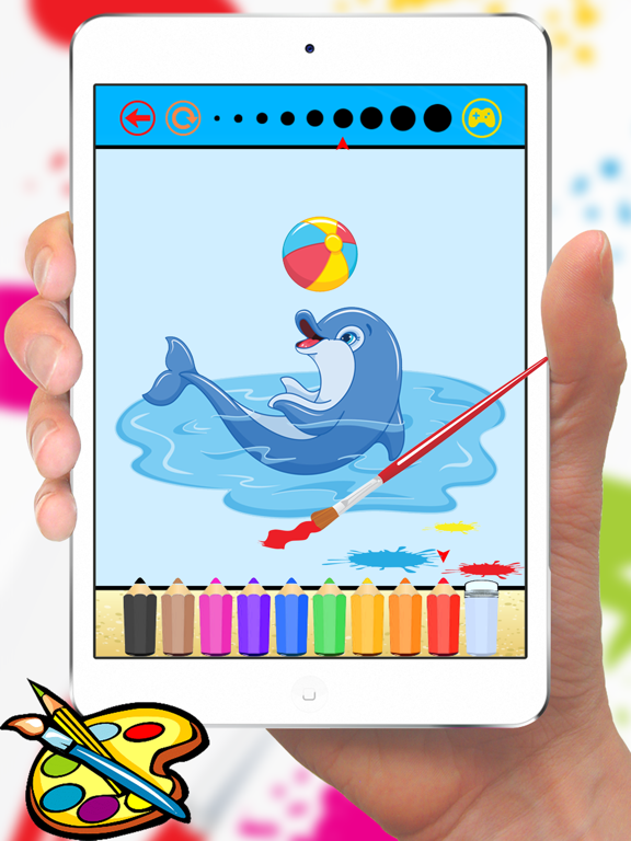 Mermaid & Sea Animal Coloring Book - Drawing for Kids Games iPad screenshot