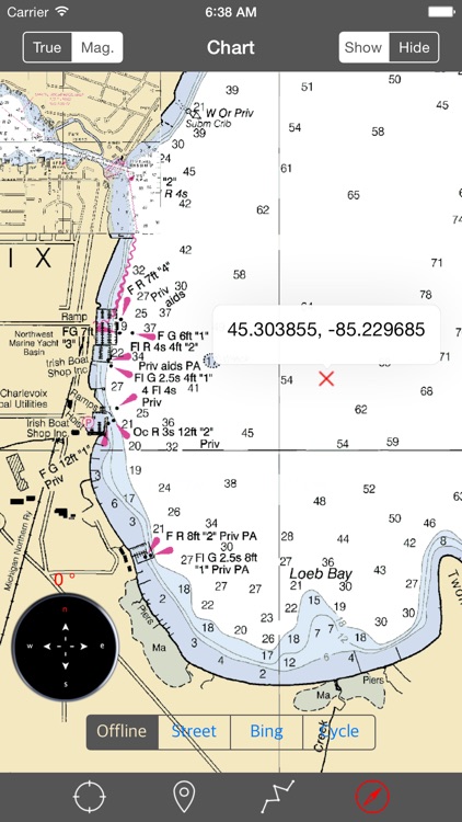 Lake Charlevoix (Michigan) – Raster Nautical Charts screenshot-3