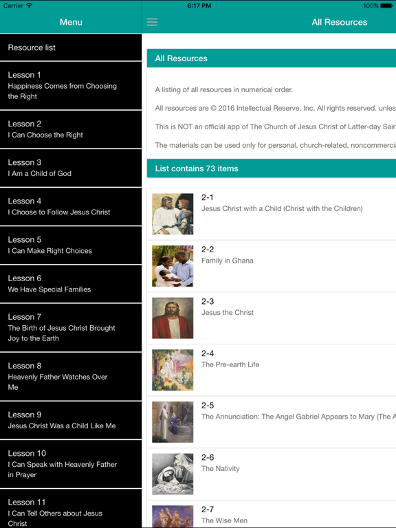 Primary 2 - LDS Primary 2 Resources iPad screenshot 5 - Reference app