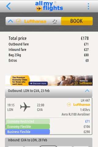 Allmyflights screenshot 3