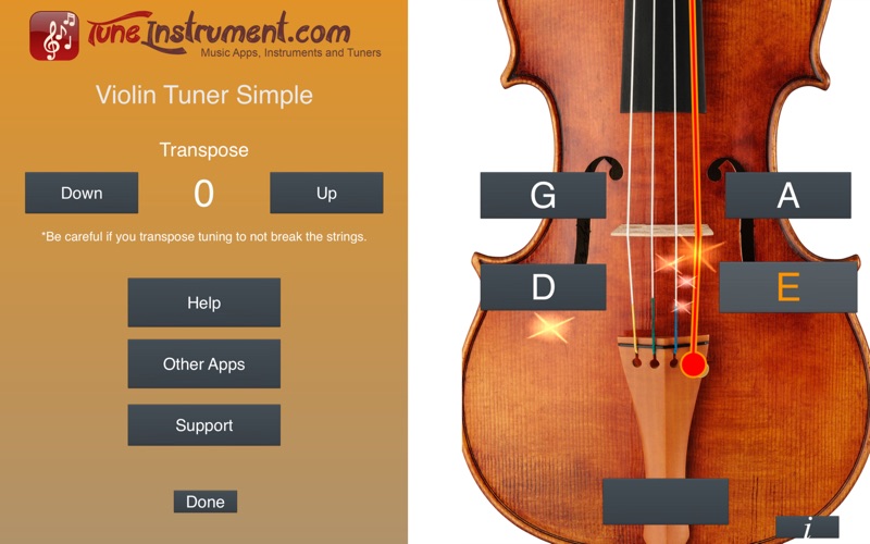 violin tuner simple iphone screenshot 2