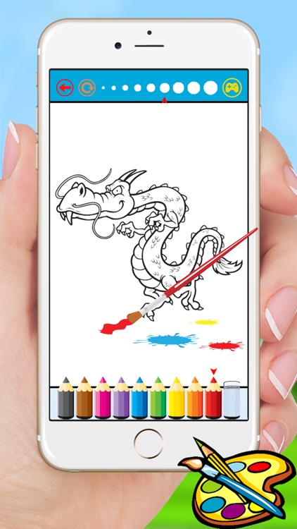 Dragon Dinosaur Coloring Book - Drawing for kids free games
