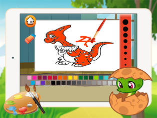 Baby Dino Coloring Book  - Dinosaur Drawing paint and color pages games for kids, game for IOS