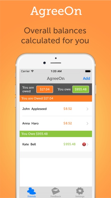 How to cancel & delete AgreeOn - The debt, rent, IOU calculator for friends from iphone & ipad 2