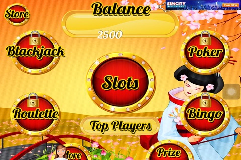 Geisha Free Casino & Kimono Slots - Play Vegas Slot Machines Plus Poker and More! screenshot 2