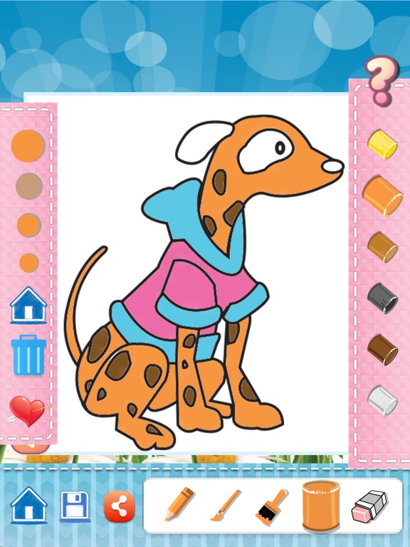 Dog Drawing Coloring Book - Cute Caricature Art Ideas pages for kids iPad screenshot