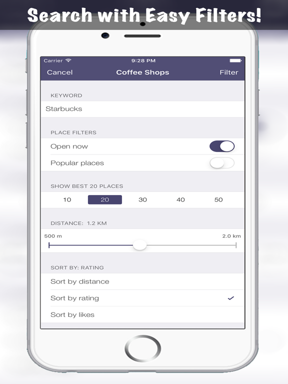 Discover Nearby - Find Places Near Me for Nearest Restaurants, Shops, and Travel Location iPad screenshot