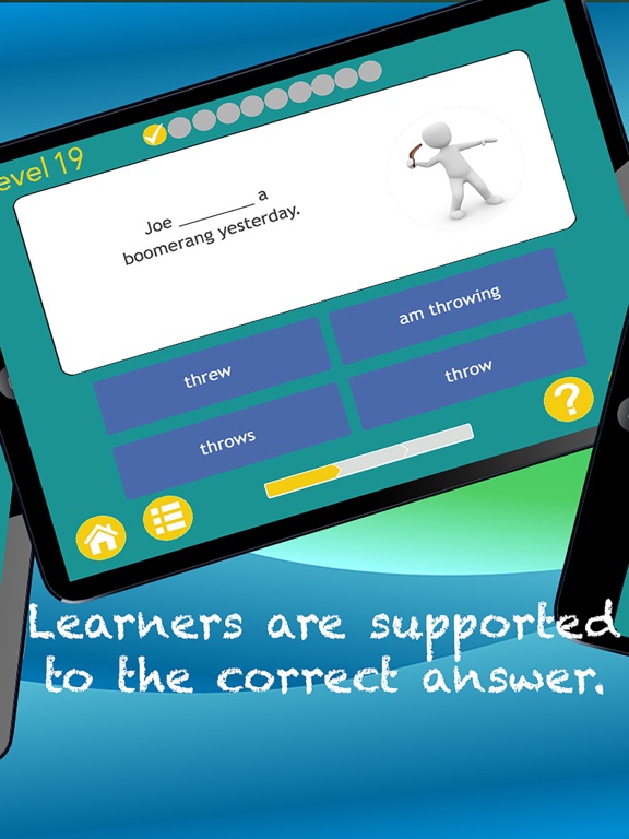 Screenshot #3 for Verb Expert!  Skill Building Practice for Past, Present, Future & Present Progressive Tense