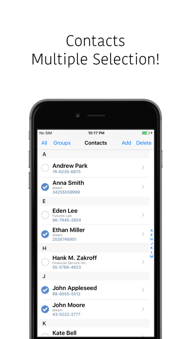 Screenshot #1 pour Contacts Multi Retirer