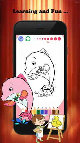 Game screenshot Dot to Dot Coloring Book Brain Learning  - Free Games For Kids hack