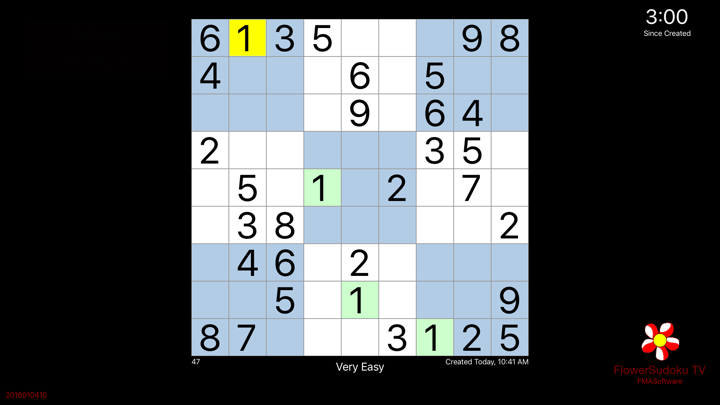 Screenshot #2 pour FlowerSudoku TV