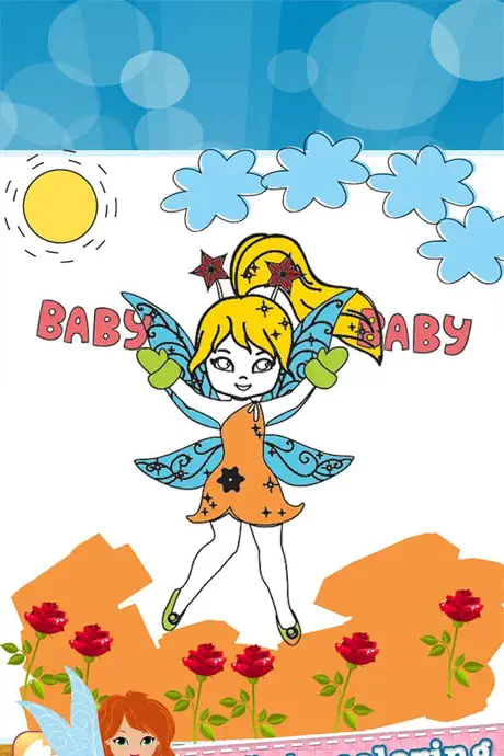 My Little Angle Fairy Tales Drawing Coloring Book - cute caricat