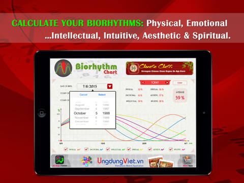 Screenshot #5 pour Biorhythm Chart