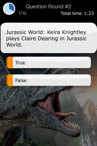 Quiz Game for the Jurassic Park Movies - Trivia App including Jurassic World screenshot 2