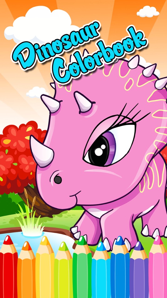 The Cute dinosaur Coloring book ( Drawing Pages ) - Good Learning & Education Games , Free For activities Kindergarten Kids Apps 6 - 1.0 - (iOS)