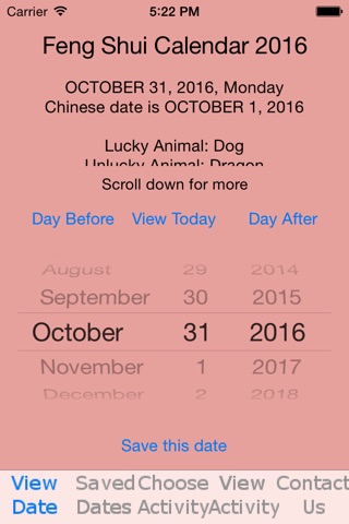 Feng Shui Calendar 2016 screenshot 4