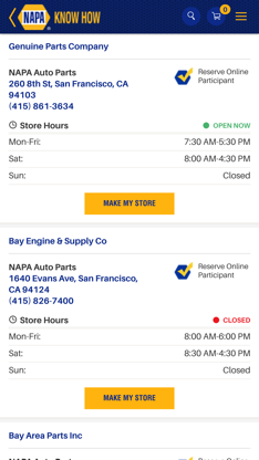NAPA AUTO PARTS screenshot 2